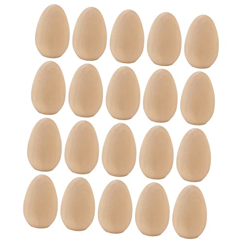 HOMSFOU 20 Stück Diy Holzeier für Unbemalte Flache Ostereier für Bastelprojekte und Kreative Aktivitäten Leicht und Langlebig HOMSFOU 20 Stück Diy Holzeier für Unbemalte Flache Ostereier für Bastelprojekte und Kreative Aktivitäten Leicht und Langlebig von HOMSFOU