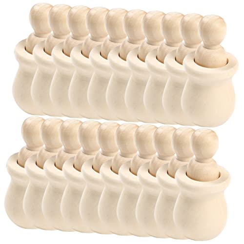 HOMSFOU 20 Stück Diy Unbemalte Holzfiguren Blanko Peg Dolls für Kunsthandwerk Kreative Bastelmaterialien für Familienaktivitäten und Deko HOMSFOU 20 Stück Diy Unbemalte Holzfiguren Blanko Peg Dolls für Kunsthandwerk Kreative Bastelmaterialien für Familienaktivitäten und Deko von HOMSFOU