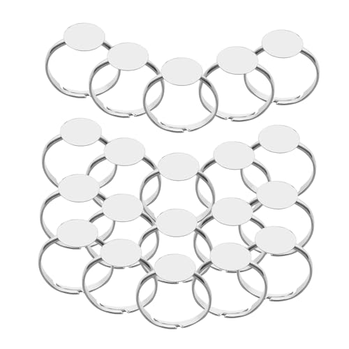 HOMSFOU 20 Stück Einstellbare Ringbremse Ring verstellbar Runde Ringfassung Ringrohlinge für die Schmuckherstellung Bausatz zur Herstellung von Ringen Eisen Silver HOMSFOU 20 Stück Einstellbare Ringbremse Ring verstellbar Runde Ringfassung Ringrohlinge für die Schmuckherstellung Bausatz zur Herstellung von Ringen Eisen Silver von HOMSFOU