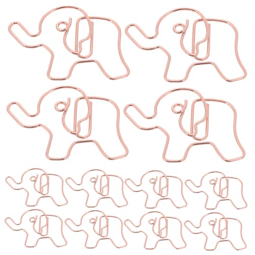 HOMSFOU 20 Stück Elefanten-büroklammer Elefanten-lesezeichen Große Farbige Büroklammern Schreibtischdekorpapier Tierische Lustige Lesezeichen Büroklammern Klein Rose Gold Metall HOMSFOU 20 Stück Elefanten-büroklammer Elefanten-lesezeichen Große Farbige Büroklammern Schreibtischdekorpapier Tierische Lustige Lesezeichen Büroklammern Klein Rose Gold Metall von HOMSFOU