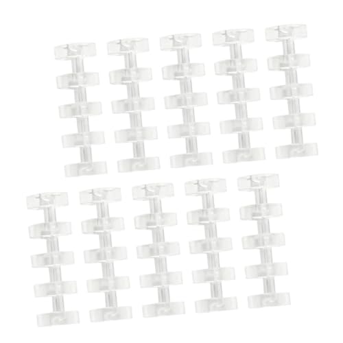 HOMSFOU 20 Stück Fünf Loch Segmentierte Ringbinder für Loseblatt Scrapbooking Transparentes Design Praktisch für Schule und Büro Kreative Schreibwaren von HOMSFOU