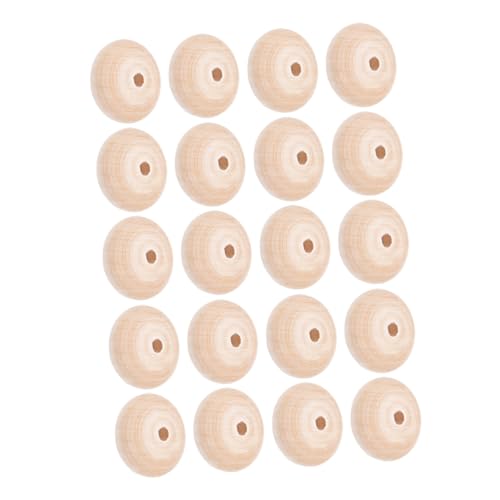 HOMSFOU 20 Stück Geometrische Holzperlen für Diy Schmuck Natürliche Abacus Beads für Bastelprojekte und Kettenherstellung für Kreative Geschenkideen von HOMSFOU