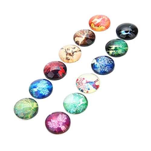 HOMSFOU 20 Stück Glasaufkleber Diy Schmuck Patches Rund Cabochon mit Elch Muster Vielseitige Bastelmaterialien für Schmuckdesign und Kreative Projekte Gemischte Farben HOMSFOU 20 Stück Glasaufkleber Diy Schmuck Patches Rund Cabochon mit Elch Muster Vielseitige Bastelmaterialien für Schmuckdesign und Kreative Projekte Gemischte Farben von HOMSFOU