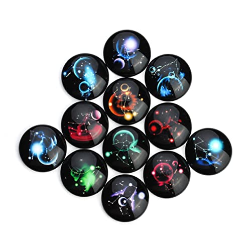 HOMSFOU 20 Stück Glasaufkleber Sternenmuster Gemischte Farben Runde Cabochons für Schmuckherstellung und Diy Zubehör für Kreative Handarbeiten und Dekorationen HOMSFOU 20 Stück Glasaufkleber Sternenmuster Gemischte Farben Runde Cabochons für Schmuckherstellung und Diy Zubehör für Kreative Handarbeiten und Dekorationen von HOMSFOU