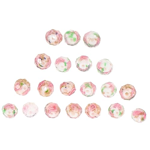 HOMSFOU 20 Stück Glasperlen Diy Bastelperlen für Schmuckherstellung Blumen Glasperlen für Armbänder Ohrringe und Haarschmuck Durchmesser und Weiß HOMSFOU 20 Stück Glasperlen Diy Bastelperlen für Schmuckherstellung Blumen Glasperlen für Armbänder Ohrringe und Haarschmuck Durchmesser und Weiß von HOMSFOU