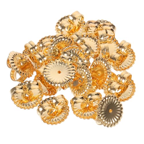 HOMSFOU 20 Stück Goldfarbene Ohrstecker Verschlüsse Kupfer Nickelfrei Schützende Ohrring Stopper für Schwere Ohrstecker DIY Schmuckzubehör Anti allergisch Stabile Befestigung HOMSFOU 20 Stück Goldfarbene Ohrstecker Verschlüsse Kupfer Nickelfrei Schützende Ohrring Stopper für Schwere Ohrstecker DIY Schmuckzubehör Anti allergisch Stabile Befestigung von HOMSFOU