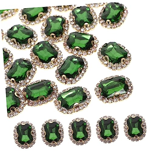 HOMSFOU 20 Stück Handnäher Diamantschmuck zarte kleine Strasssteine Strasszubehör Dekoration DIY Strasssteine zum Basteln Flatback mit Strasssteinen aufnähen Edelsteine nähen Glas Grün HOMSFOU 20 Stück Handnäher Diamantschmuck zarte kleine Strasssteine Strasszubehör Dekoration DIY Strasssteine zum Basteln Flatback mit Strasssteinen aufnähen Edelsteine nähen Glas Grün von HOMSFOU