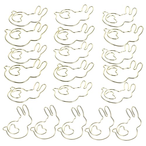 HOMSFOU 20 Stück Kaninchen-Büroklammer Kleine Papierklammern Miniclips für Multi-Gebrauchspapierclips sortiert geldumschläge umschlag aktenhefter Büroklammern Bürozubehör Metall Golden HOMSFOU 20 Stück Kaninchen-Büroklammer Kleine Papierklammern Miniclips für Multi-Gebrauchspapierclips sortiert geldumschläge umschlag aktenhefter Büroklammern Bürozubehör Metall Golden von HOMSFOU