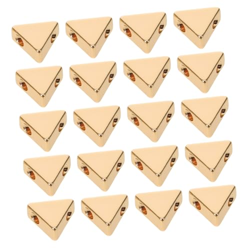 HOMSFOU 20 Stück Kleine Dreieckige Spacer Perlen Goldfarben Kupfer für DIY Schmuckherstellung Armbänder Halsketten Ohrringe Handgefertigte Accessoires von HOMSFOU