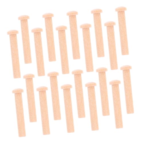 HOMSFOU 20 Stück Kleine Dübel aus Massivholz t Nägel Holzstiftnagel Holznägel Stiftnägel Holznagel Lotusbaum Beige von HOMSFOU