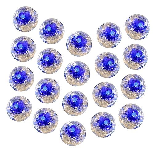 HOMSFOU 20 Stück Leuchtende Glasperlen Diy Runde Spacer Beads für Schmuckgestaltung Farbauswahl für Armbänder und Kreative Bastelprojekte von HOMSFOU