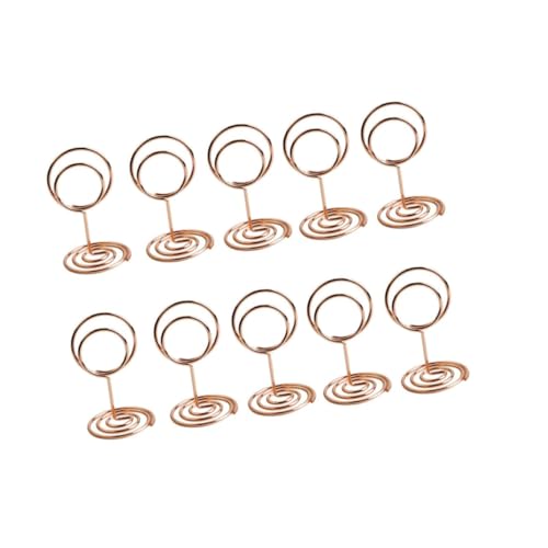 HOMSFOU 20 Stück Memo Clips Metall mit Sockel Tischkartenhalter Rosegold Vielseitige Fotohalter und Notizklammern für Hochzeit Büro Party Tischdekoration von HOMSFOU