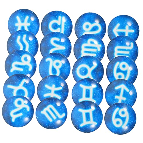 HOMSFOU 20 Stück Muster Cabochons Edelsteine für Schmuckherstellung DIY Schlüsselanhänger Halskette Ohrringe Vielseitige Handwerksmaterialien von HOMSFOU