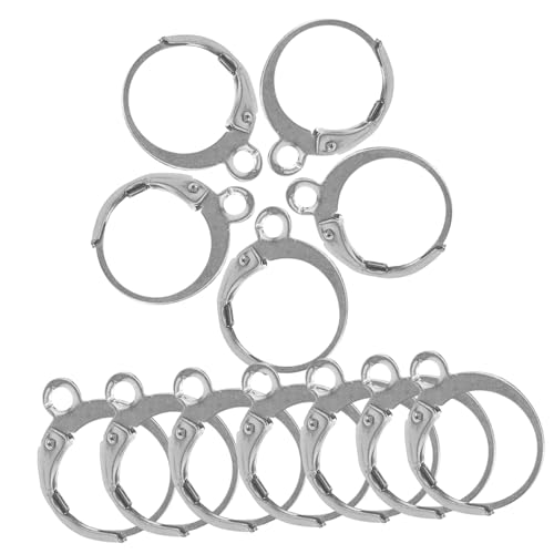HOMSFOU 20 Stück Ohrhaken -ohrringzubehör Schlüssel Ohrringe Creolen Schüttgut Schmuck Groß Klein Diy Anhängerrahmen Ohrringkomponenten Ohrring Machen Silber Rostfreier Stahl HOMSFOU 20 Stück Ohrhaken -ohrringzubehör Schlüssel Ohrringe Creolen Schüttgut Schmuck Groß Klein Diy Anhängerrahmen Ohrringkomponenten Ohrring Machen Silber Rostfreier Stahl von HOMSFOU