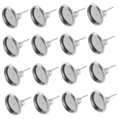 HOMSFOU 20 Stück Ohrringschweißnadelbecken Ohrring-cabochon-fassungen Wohnung Tablett Runden Einstellung Ohrring -basis Ohreinfassungsfach Ohrstecker Basis Lünettenfach Silber Metall HOMSFOU 20 Stück Ohrringschweißnadelbecken Ohrring-cabochon-fassungen Wohnung Tablett Runden Einstellung Ohrring -basis Ohreinfassungsfach Ohrstecker Basis Lünettenfach Silber Metall von HOMSFOU
