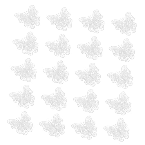 HOMSFOU 20 Stück Organza Schmetterling Stickerei Patches für Kleidung Premium Applikationen zum Aufnähen Kreativ und Langlebig für Diy Projekte und Dekorationen von HOMSFOU