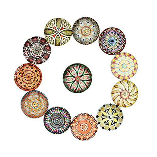 HOMSFOU 20 Stück Patch Gemstone Design für Schmuckherstellung Mischfarben Rund für Bastelprojekte und Einzigartige Schmuckstücke von HOMSFOU