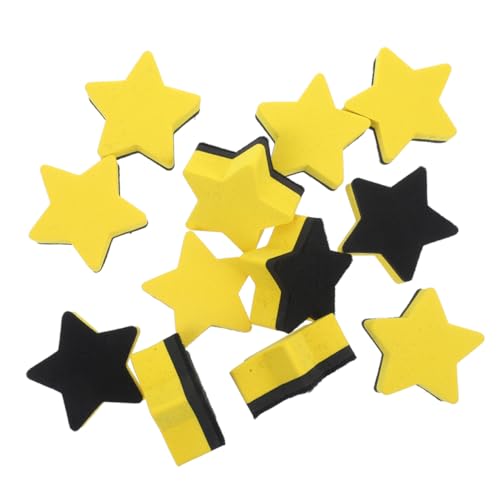 HOMSFOU 20 Stück Pentagramm-radiergummi Trocken Abwischbarer Radiergummi Klein Trocken Abwischbarer Radiergummi Radiergummis Für Trockenlöschtafeln Lehrer Whiteboard Eraser Gelb Filzstoff von HOMSFOU