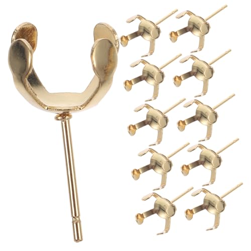 HOMSFOU 20 Stück Perlen Claw Ohrringe Zubehör Diy Ohrstecker für Schmuckherstellung Leichte und Hypoallergene Ohrstecker für Frauen von HOMSFOU