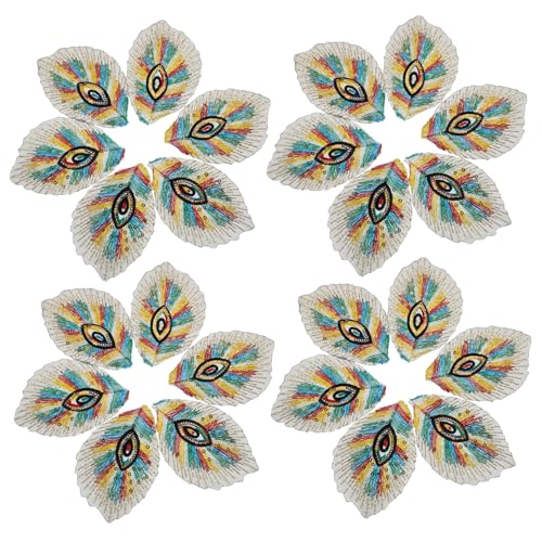 HOMSFOU 20 Stück Pfau-Stickerei-Patch Applique Fabric Paillon Patch Blumenapplikationen für Kleidung applizierte Stickerei Applikation mit Blumenstickerei Patches nähen Stickgarn HOMSFOU 20 Stück Pfau-Stickerei-Patch Applique Fabric Paillon Patch Blumenapplikationen für Kleidung applizierte Stickerei Applikation mit Blumenstickerei Patches nähen Stickgarn von HOMSFOU