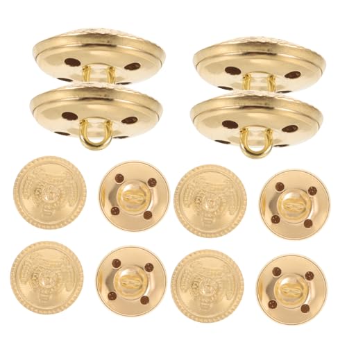 HOMSFOU 20 Stück Retro Bronze Lederknöpfe Retro-nähknöpfe Tasten Knopf Für Kleidung Kleidungsknöpfe Aus Metall Handgefertigte Kleidungsknöpfe Hemdknöpfe Selber Machen Golden Kupfer von HOMSFOU