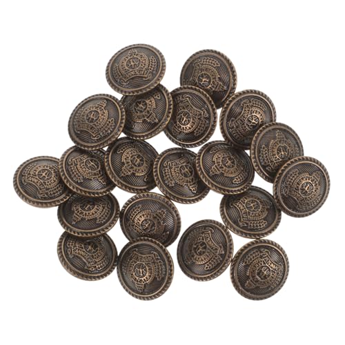 HOMSFOU 20 Stück Retro Bronze Lederknöpfe Tasten Klein Nähen Zierknöpfe Für Kleidung Geformt Pullover Knöpfe Zum Handwerk Knöpfe Für Mäntel Mantelknöpfe Retro-nähknöpfe Diy-knöpfe Kupfer von HOMSFOU