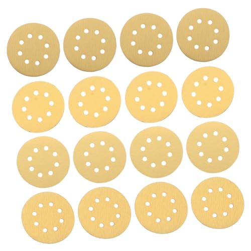 HOMSFOU 20 Stück Sandpapier -Loch-Schleifpapier runden Schleifen Streugut Scheiben plasure caakg Schleifpapier zum Polieren von Metall runder Holzschleifteller Schleifpapier aus Samt Khaki von HOMSFOU
