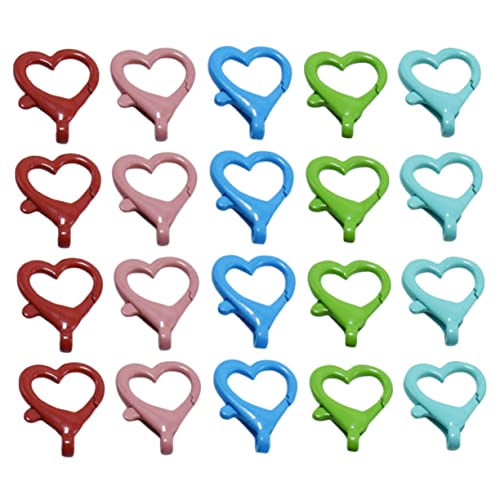 HOMSFOU 20 Stück Schlüsselanhänger Zubehör Lobster Clasps für DIY Projekte Bunte Karabiner für Schmuckherstellung und Schlüsselanhängergestaltung von HOMSFOU