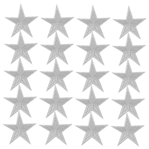 HOMSFOU 20 Stück Silber Sterne Bügelaufnäher Stickerei Patches zum Aufnähen für Kleidung Jeans Taschen Hüte Langlebige Stern Applikationen Kleidung Dekoration HOMSFOU 20 Stück Silber Sterne Bügelaufnäher Stickerei Patches zum Aufnähen für Kleidung Jeans Taschen Hüte Langlebige Stern Applikationen Kleidung Dekoration von HOMSFOU