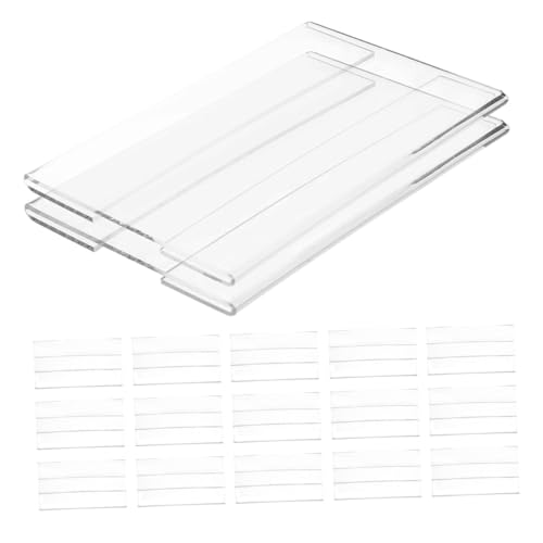 HOMSFOU 20 Stück Teiliges Acryl Preisschildhalter Flach an Wand Montierbar Transparenter Etikettenhalter für Supermarkt Regalbeschriftung Marktzubehör Platzsparend und Langlebig HOMSFOU 20 Stück Teiliges Acryl Preisschildhalter Flach an Wand Montierbar Transparenter Etikettenhalter für Supermarkt Regalbeschriftung Marktzubehör Platzsparend und Langlebig von HOMSFOU