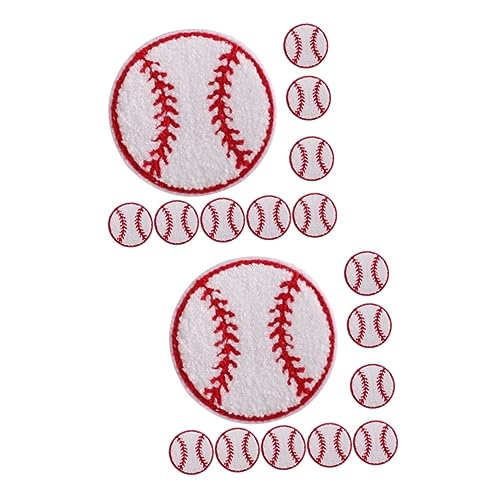 HOMSFOU 20 Stück Teiliges Bestickte Baseball Patches für Kleidung Dekorative Aufnäher zum Aufbügeln für Diy Projekte zur Reparatur und Verschönerung von Jacken und Mehr von HOMSFOU