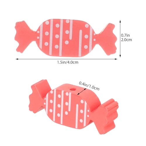 HOMSFOU 20 Stück Teiliges Candy-form für DIY Weihnachtsdeko Glatte Oberfläche zum Auffädeln für Schmuck Girlanden Armbänder und Bastelprojekte von HOMSFOU