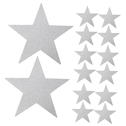 HOMSFOU 20 Stück Teiliges DIY Papier Ausschnitt Silberne Glitzer Sterne für Wanddeko Bastelmaterial für Vielseitige Papier Deko für Zimmer Klassenräume und Partys HOMSFOU 20 Stück Teiliges DIY Papier Ausschnitt Silberne Glitzer Sterne für Wanddeko Bastelmaterial für Vielseitige Papier Deko für Zimmer Klassenräume und Partys von HOMSFOU