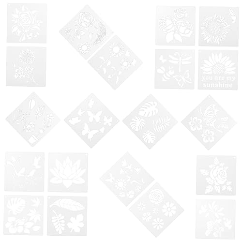 HOMSFOU 20 Stück Teiliges Diy Malvorlagen für Blumen Vögel und Pflanzen Wiederverwendbare Schablonen für Kreative Wandgestaltung und Bastelprojekte HOMSFOU 20 Stück Teiliges Diy Malvorlagen für Blumen Vögel und Pflanzen Wiederverwendbare Schablonen für Kreative Wandgestaltung und Bastelprojekte von HOMSFOU