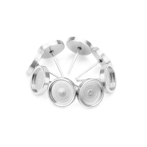 HOMSFOU 20 Stück Teiliges Edelstahl Ohrstecker Scheibe Nadel Innendurchmesser Damen Ohrstecker für DIY Schmuckherstellung Langlebig Hautfreundlich von HOMSFOU