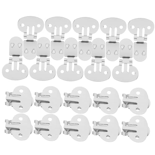 HOMSFOU 20 Stück Teiliges Edelstahl Schuhclips Groß Flach Blank DIY Schuhzubehör Stabile Faltklammern für Individuelle Schuhdekoration und Bastelarbeiten von HOMSFOU