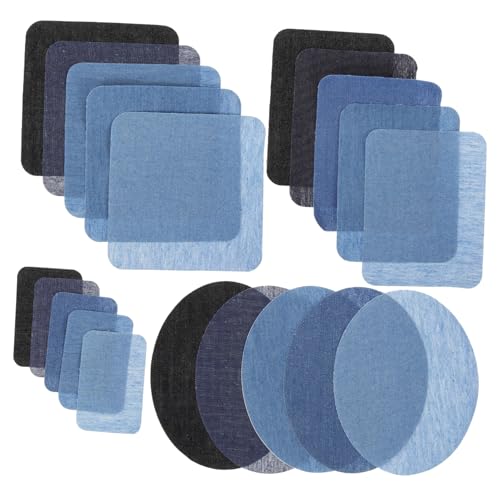 HOMSFOU 20 Stück Teiliges Flicken zum Aufbügeln Selbstklebende Denim Patches für Kleidung Reparatur für Jeans Röcke Einfache Anwendung und Vielseitige Nutzung HOMSFOU 20 Stück Teiliges Flicken zum Aufbügeln Selbstklebende Denim Patches für Kleidung Reparatur für Jeans Röcke Einfache Anwendung und Vielseitige Nutzung von HOMSFOU