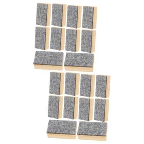 HOMSFOU 20 Stück Teiliges Holz Kreideboard Radiergummi Staubarmes Langlebiges Schwammtuch Effektiver Tafelschwamm für Einfache von Kreidetafeln und Whiteboards von HOMSFOU