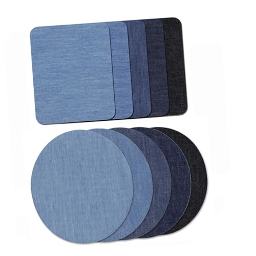 HOMSFOU 20 Stück Teiliges Jeansflicken Denim Reparaturpatches für Ellenbogen Knie Farben Vielseitig für Kleidung Rucksäcke Hemden zum Aufbügeln und Nähen von HOMSFOU