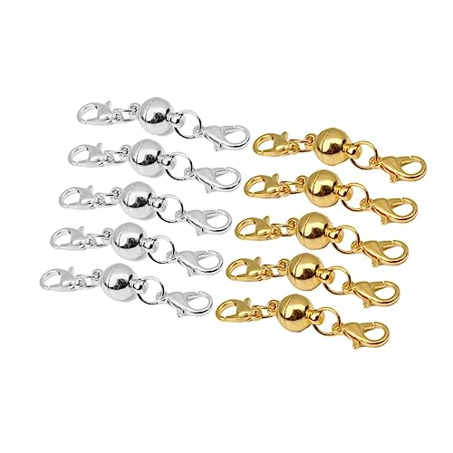 HOMSFOU 20 Stück Teiliges Karabinerverschluss Loch Premium Lobster Connector für Lederband Kettenverschluss Armbandverschluss Diy Schmuckherstellung von HOMSFOU