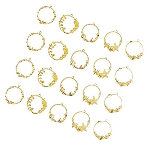 HOMSFOU 20 Stück Teiliges Kreative Anhänger Hohlrahmen für Diy Schmuckherstellung Leere Muschelrahmen Metall für Halskette Armband Ohrringe und Mehr für Harzprojekte HOMSFOU 20 Stück Teiliges Kreative Anhänger Hohlrahmen für Diy Schmuckherstellung Leere Muschelrahmen Metall für Halskette Armband Ohrringe und Mehr für Harzprojekte von HOMSFOU