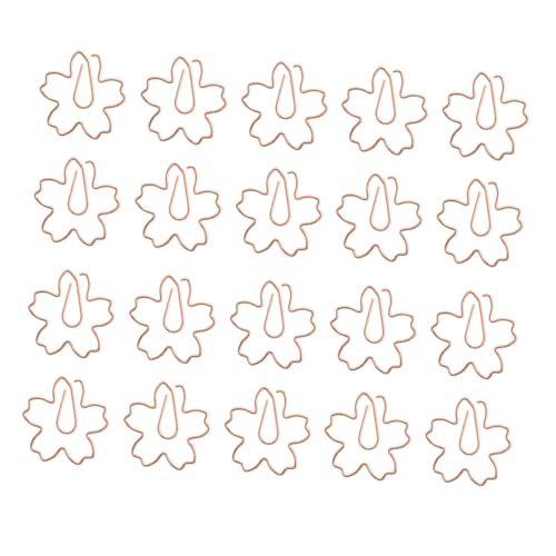 HOMSFOU 20 Stück Teiliges Lesezeichen Clips in Kirschblütenform Elegante Roségold farbe Vielseitige Fotohalter Büroklammern für Home Office Schule Party und Festliche Anlässe HOMSFOU 20 Stück Teiliges Lesezeichen Clips in Kirschblütenform Elegante Roségold farbe Vielseitige Fotohalter Büroklammern für Home Office Schule Party und Festliche Anlässe von HOMSFOU