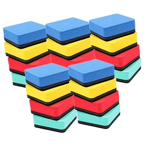 HOMSFOU 20 Stück Teiliges Magnetische Whiteboard Radierer Bunte Tafelschwämme für Schule und Büro Leicht und Langlebig für Lehrer und Schüler HOMSFOU 20 Stück Teiliges Magnetische Whiteboard Radierer Bunte Tafelschwämme für Schule und Büro Leicht und Langlebig für Lehrer und Schüler von HOMSFOU