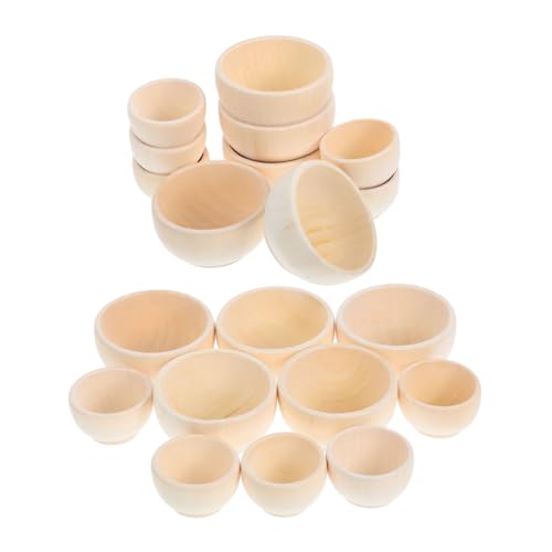 HOMSFOU 20 Stück Teiliges Miniatur Holzschalen Naturholz Unbemalt zum Basteln und Bemalen Kleine Holzschalen für DIY Dekoration Kreative Wohnaccessoires und Familienhandwerk HOMSFOU 20 Stück Teiliges Miniatur Holzschalen Naturholz Unbemalt zum Basteln und Bemalen Kleine Holzschalen für DIY Dekoration Kreative Wohnaccessoires und Familienhandwerk von HOMSFOU