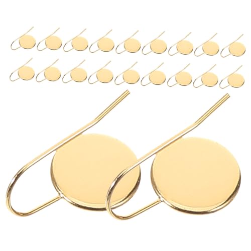 HOMSFOU 20 Stück Teiliges Ohrring Lünettenfassungen aus Edelstahl mit Geschweißtem Ohrhaken Innenmaß Goldfarben Stabile DIY Schmuckbasis für Vielseitige Ohrstecker Gestaltung von HOMSFOU