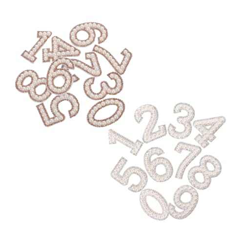 HOMSFOU 20 Stück Teiliges Perlen-nummern Bügelbilder mit Strasssteinen Weiße und Braune Zahlen Starke Haftung Baumwolle Leinen Polyester Einfache Anbringung für Kleidung Taschen Hüte HOMSFOU 20 Stück Teiliges Perlen-nummern Bügelbilder mit Strasssteinen Weiße und Braune Zahlen Starke Haftung Baumwolle Leinen Polyester Einfache Anbringung für Kleidung Taschen Hüte von HOMSFOU