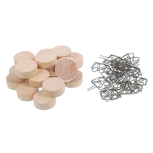 HOMSFOU 20 Stück Teiliges Set Vintage Holz Tischkartenhalter für Hochzeiten Desktop Notizhalter Stabiler Fotoständer für Restaurant Dekoration und Events von HOMSFOU