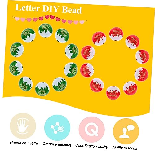 HOMSFOU 20 Stück Teiliges Weihnachts DIY Holzperlen Grün und Rot Sichere Langlebige Holzperlen für Schmuckherstellung Armbänder Anhänger Basteldekorationen für Weihnachtsbaum Deko und HOMSFOU 20 Stück Teiliges Weihnachts DIY Holzperlen Grün und Rot Sichere Langlebige Holzperlen für Schmuckherstellung Armbänder Anhänger Basteldekorationen für Weihnachtsbaum Deko und von HOMSFOU