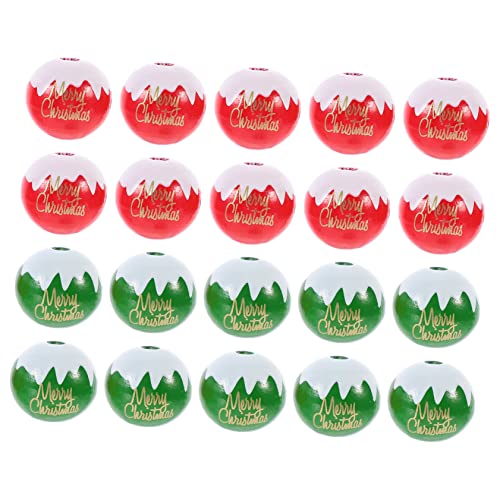 HOMSFOU 20 Stück Teiliges Weihnachts DIY aus Bunten Holzperlen Langlebiges Naturholz Grün Rot für Baumdeko Armbänder Anhänger Kreative Christbaumschmuckgestaltung HOMSFOU 20 Stück Teiliges Weihnachts DIY aus Bunten Holzperlen Langlebiges Naturholz Grün Rot für Baumdeko Armbänder Anhänger Kreative Christbaumschmuckgestaltung von HOMSFOU