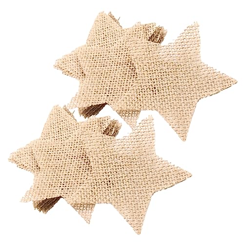 HOMSFOU 20 Stück Teiliges Weihnachtsbaum Deko Jute Diy Bastelzubehör mit Sternen Schnittmustern für Kreative Weihnachtsdekoration von HOMSFOU